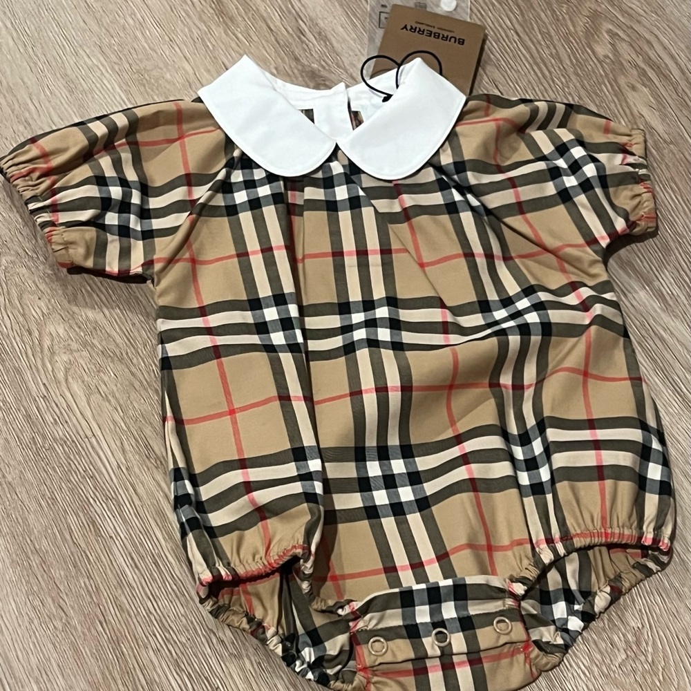 Baby Burberry one piece onesie